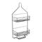 Bath Bliss Matte Black 2 Tier Aztec Shower Caddy